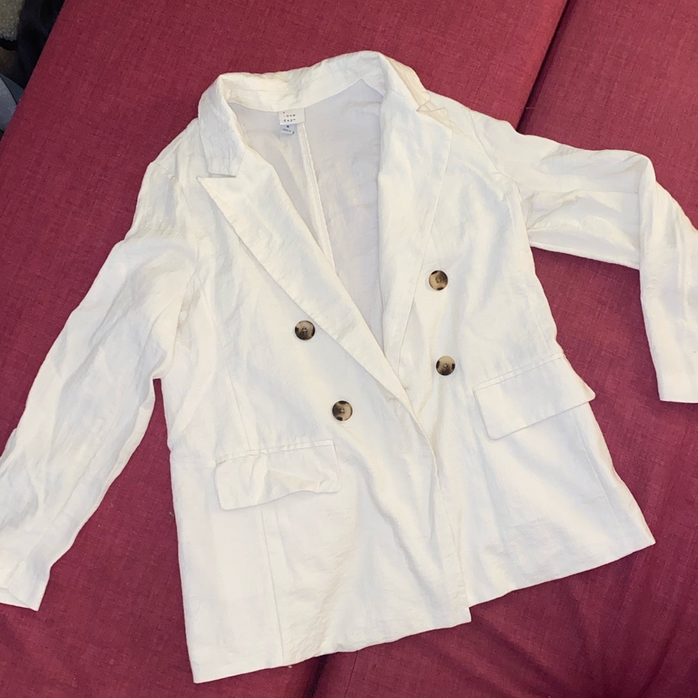 Bone colored lightweight blazer